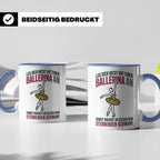 Ballerina Tasse Sterbender Schwan lustiger Spruch für Tänzer – Blau [farbe:blau]