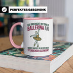 Ballerina Tasse Sterbender Schwan lustiger Spruch für Tänzer – Rosa [farbe:rosa]
