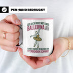 Ballerina Tasse Sterbender Schwan lustiger Spruch für Tänzer – Rosa [farbe:rosa]