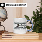 Feuerwehrmann Tasse mit Spruch Nur die Besten | Geschenk für – Blau [farbe:blau]