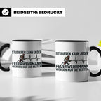 Feuerwehrmann Tasse mit Spruch Nur die Besten | Geschenk für – Schwarz [farbe:schwarz]