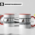 Feuerwehrmann Tasse mit Spruch Nur die Besten | Geschenk für – Rot [farbe:rot]