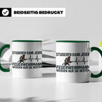 Feuerwehrmann Tasse mit Spruch Nur die Besten | Geschenk für – Grün [farbe:grün]