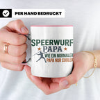 Speerwurf Papa Tasse | Geschenk für Speerwerfer Vater | Leic – Rosa [farbe:rosa]