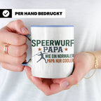 Speerwurf Papa Tasse | Geschenk für Speerwerfer Vater | Leic – Blau [farbe:blau]