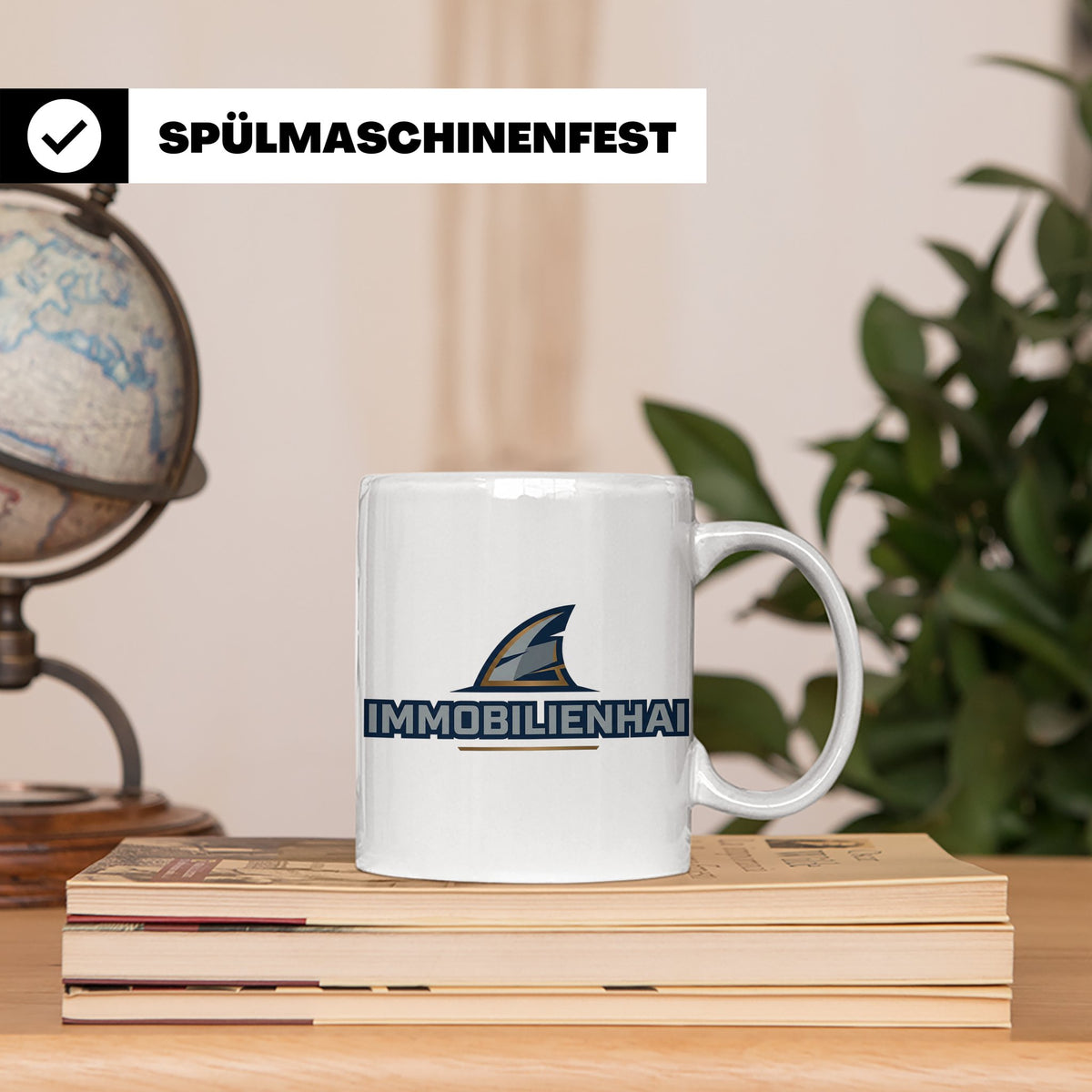Immobilienhai Tasse für Makler & Investoren, Kaffeebecher fü – Weiß [farbe:weiß]