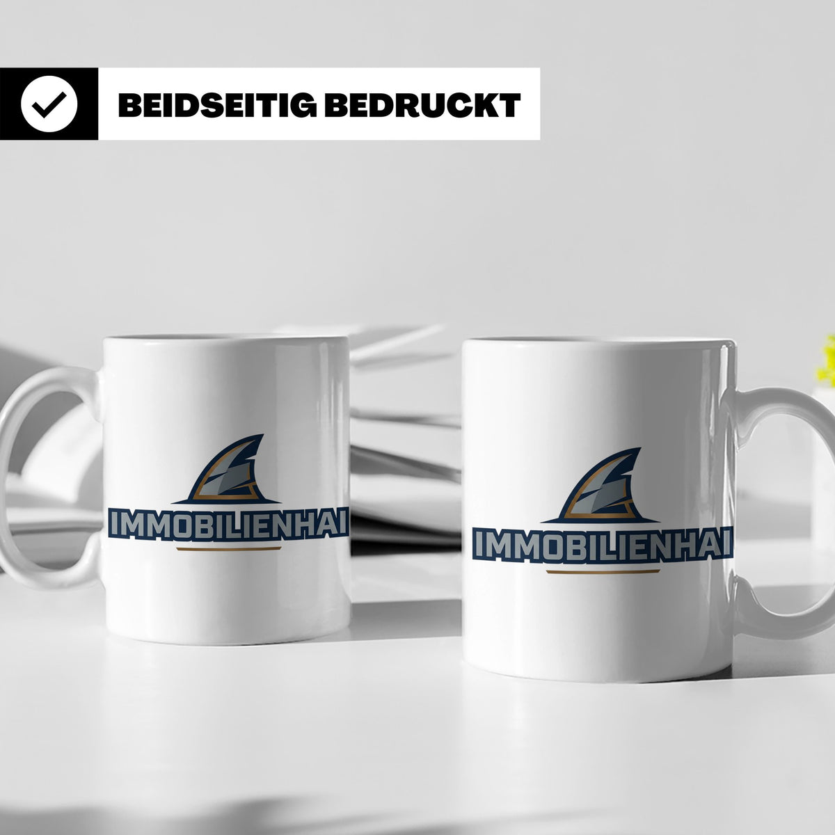 Immobilienhai Tasse für Makler & Investoren, Kaffeebecher fü – Weiß [farbe:weiß]