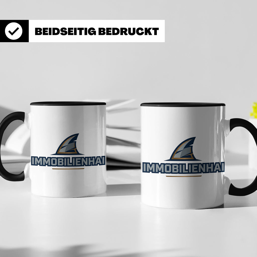 Immobilienhai Tasse für Makler & Investoren, Kaffeebecher fü – Schwarz [farbe:schwarz]