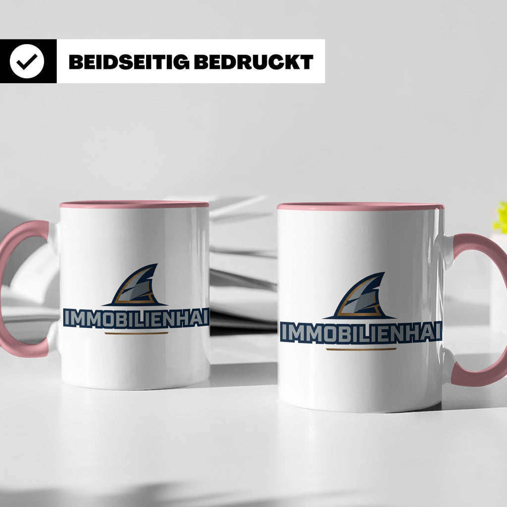 Immobilienhai Tasse für Makler & Investoren, Kaffeebecher fü – Rosa [farbe:rosa]