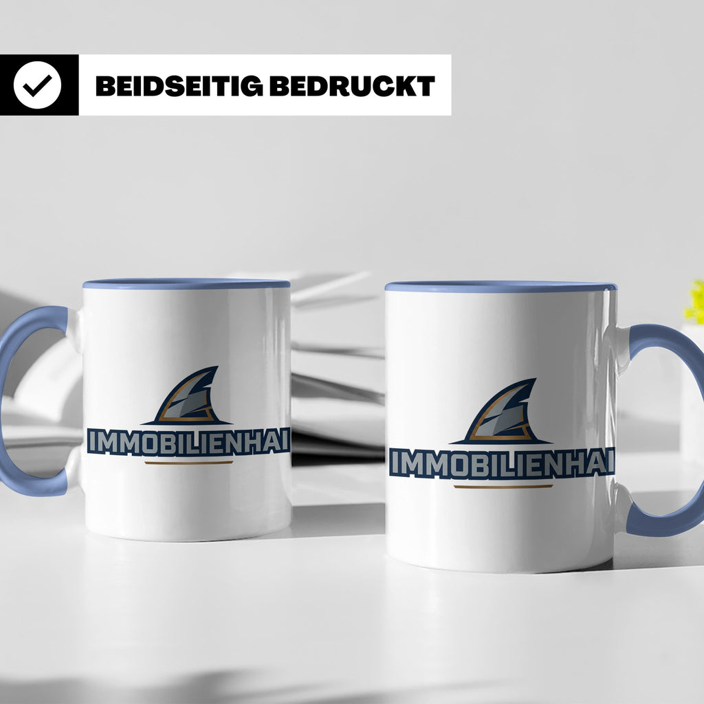 Immobilienhai Tasse für Makler & Investoren, Kaffeebecher fü – Blau [farbe:blau]