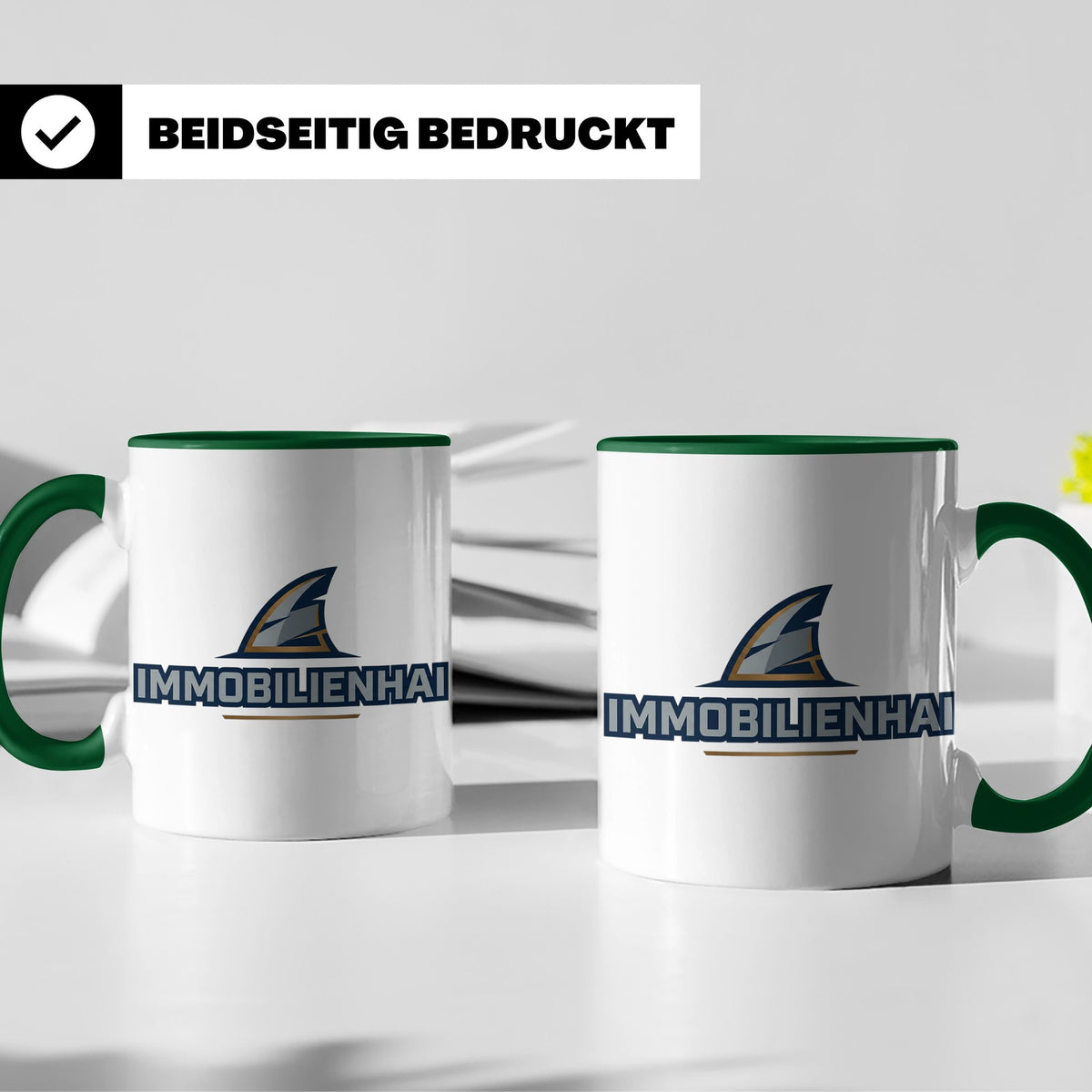 Immobilienhai Tasse für Makler & Investoren, Kaffeebecher fü – Grün [farbe:grün]