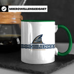 Immobilienhai Tasse für Makler & Investoren, Kaffeebecher fü – Grün [farbe:grün]