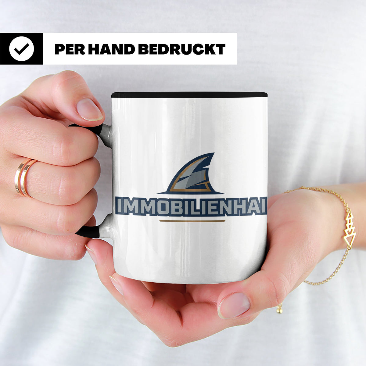 Immobilienhai Tasse für Makler & Investoren, Kaffeebecher fü – Schwarz [farbe:schwarz]