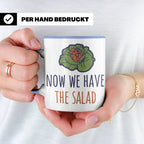 Denglish Tasse Now We Have The Salad, Spruch Da haben wir de – Blau [farbe:blau]