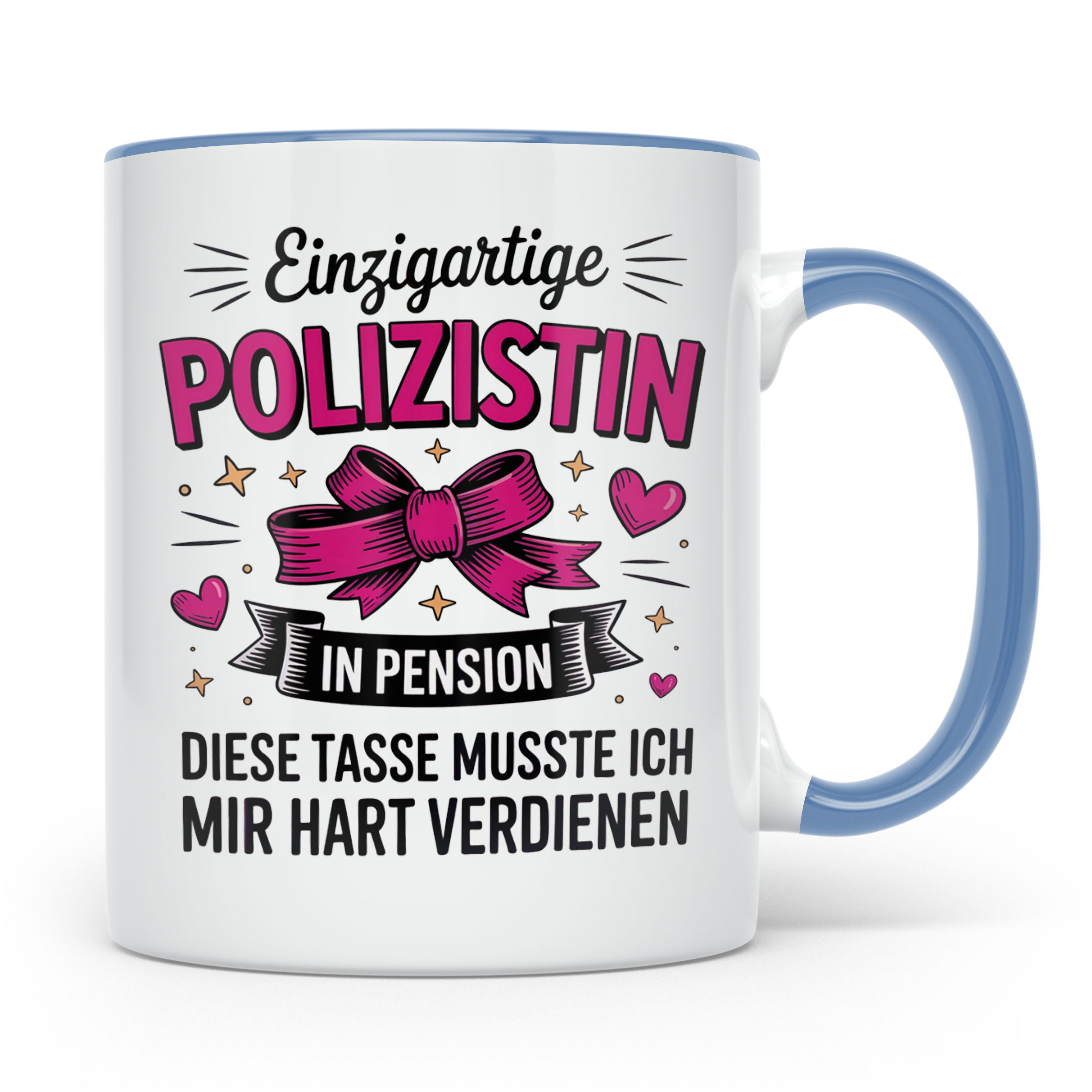 Polizistin Rente Tasse - Geschenk für Pensionierte Polizisti – Blau [farbe:blau]