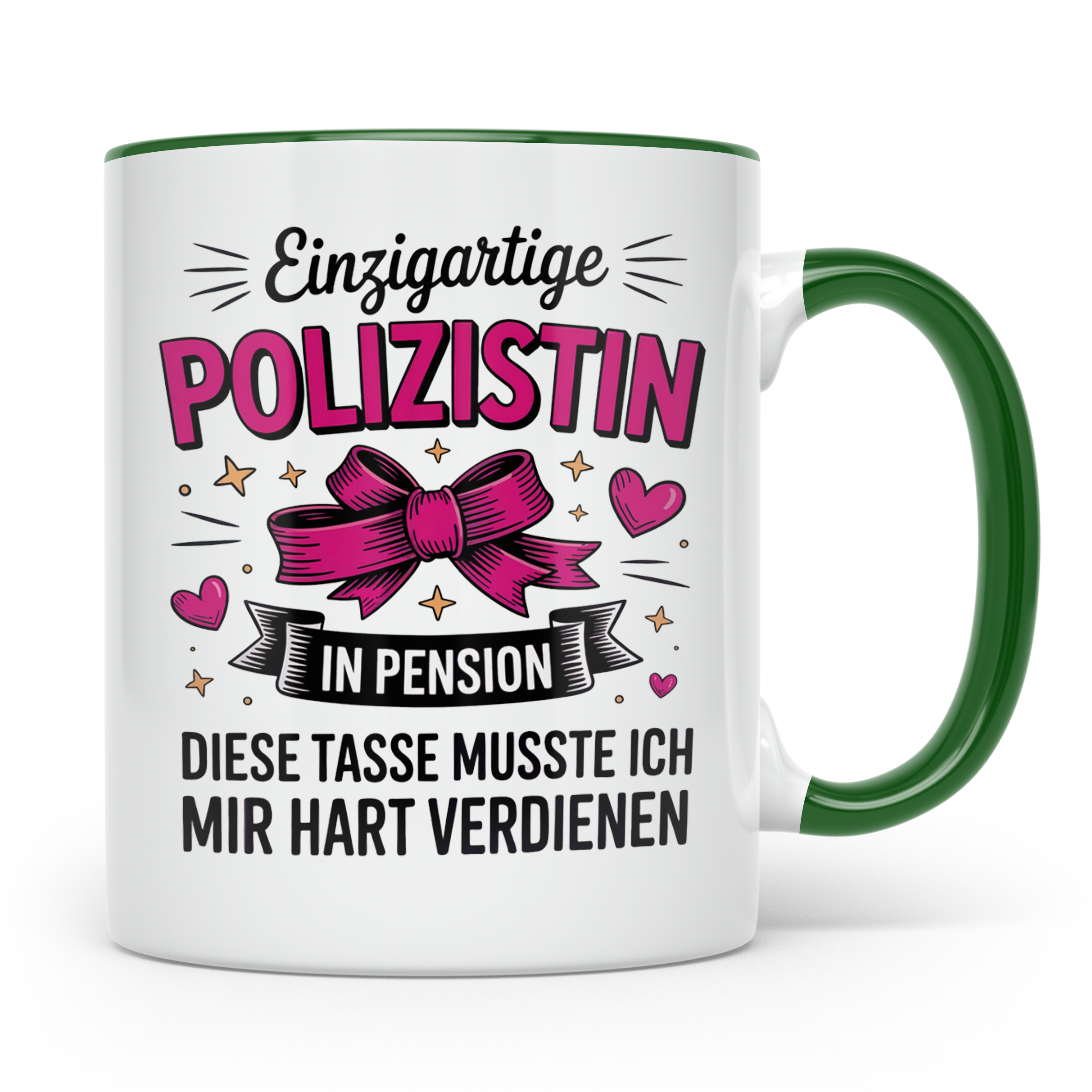 Polizistin Rente Tasse - Geschenk für Pensionierte Polizisti – Grün [farbe:grün]