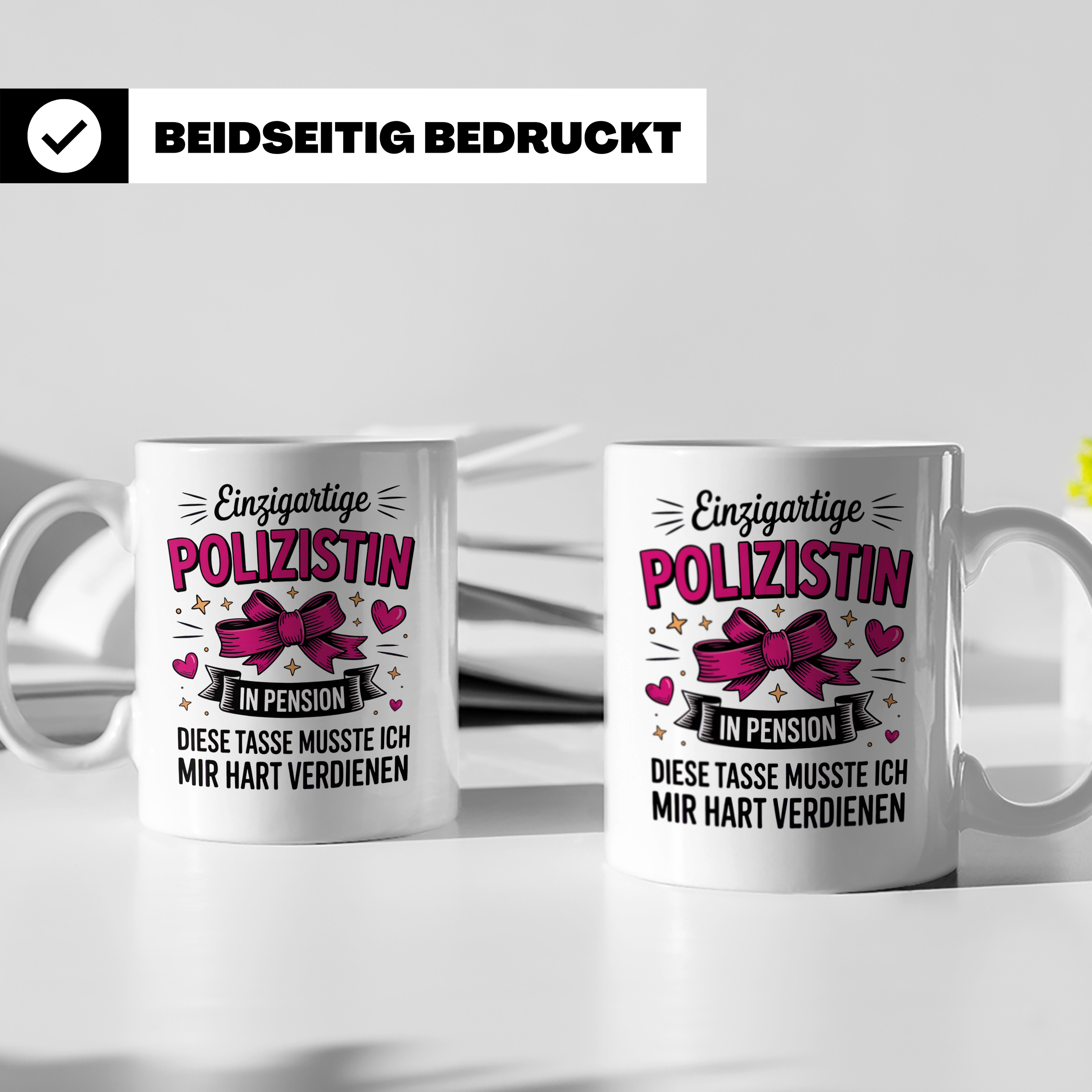 Polizistin Rente Tasse - Geschenk für Pensionierte Polizisti – Weiß [farbe:weiß]