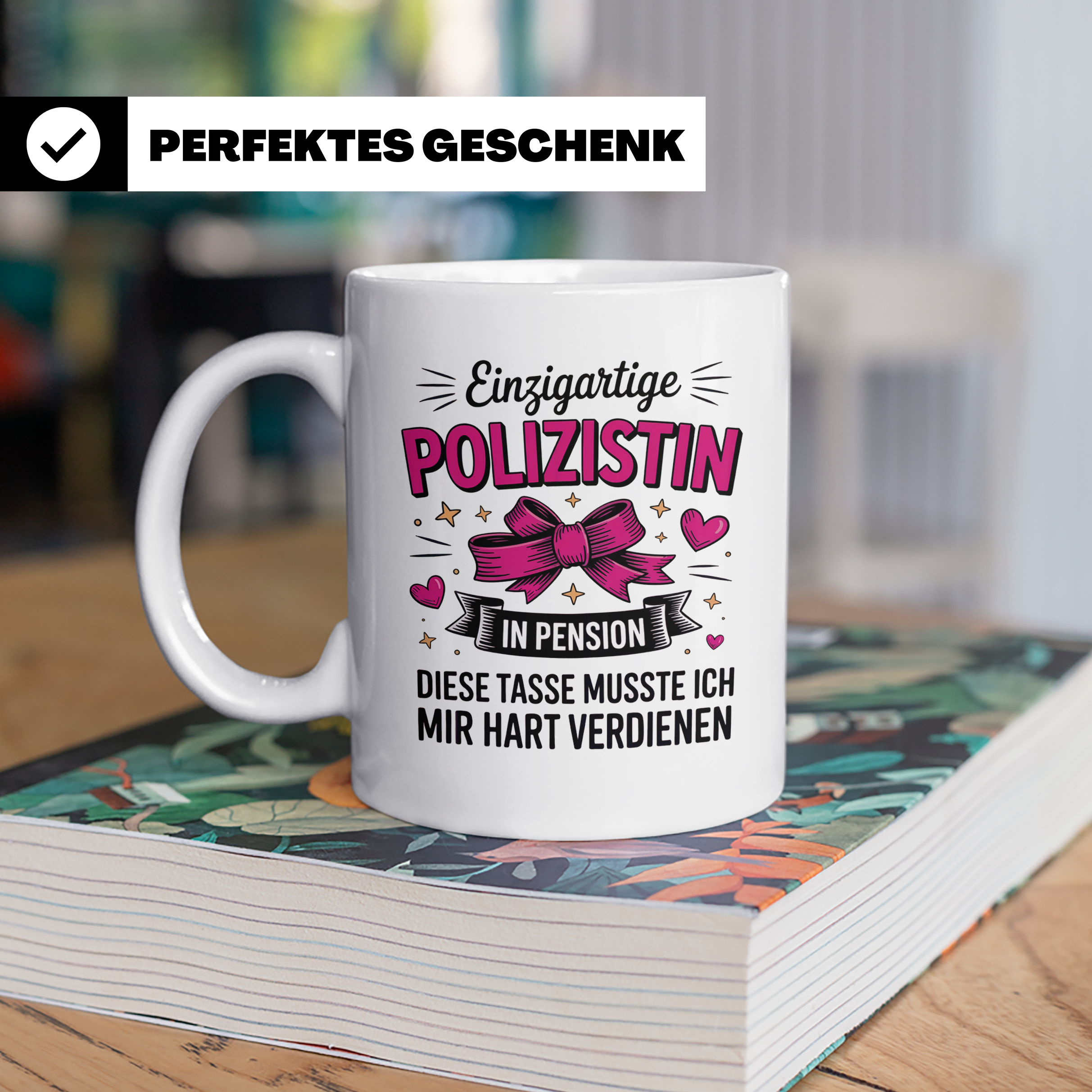 Polizistin Rente Tasse - Geschenk für Pensionierte Polizisti – Weiß [farbe:weiß]