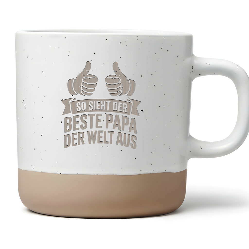 Tasse Bester Papa der Welt Geschenk für Väter Kaffeetasse Daumen hoch Motiv Geburtstag Vatertag Dankeschön Geschenkidee