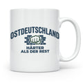 Ostdeutschland Tasse Härter als der Rest, Kaffeetasse mit DD – Weiß [farbe:weiß]