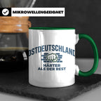 Ostdeutschland Tasse Härter als der Rest, Kaffeetasse mit DD – Grün [farbe:grün]