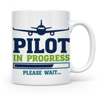 Pilot in Ausbildung Tasse lustiger Spruch Flugschüler Gesche – Weiß [farbe:weiß]