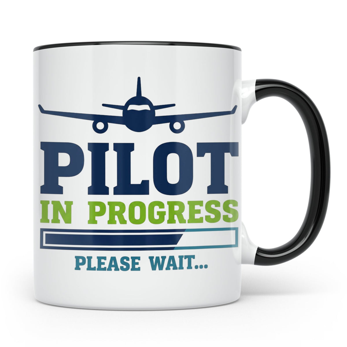Pilot in Ausbildung Tasse lustiger Spruch Flugschüler Gesche – Schwarz [farbe:schwarz]