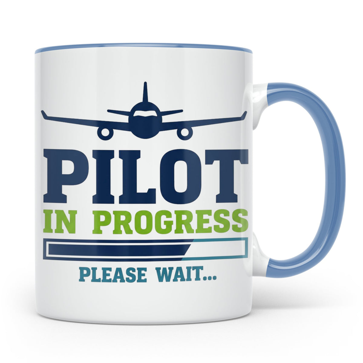 Pilot in Ausbildung Tasse lustiger Spruch Flugschüler Gesche – Blau [farbe:blau]