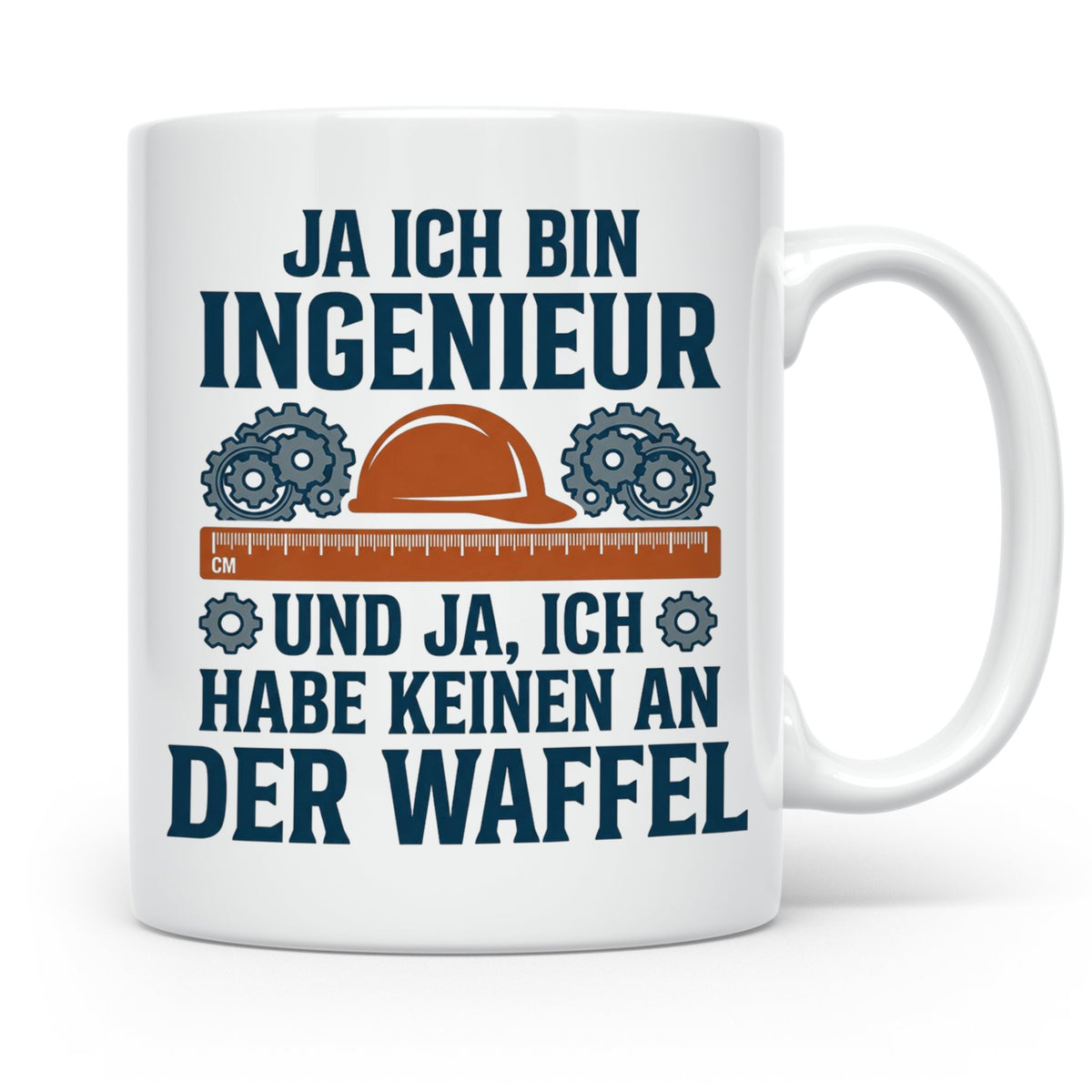 Ingenieur Tasse mit Spruch 'Keinen an der Waffel' Lustiges G – Weiß [farbe:weiß]