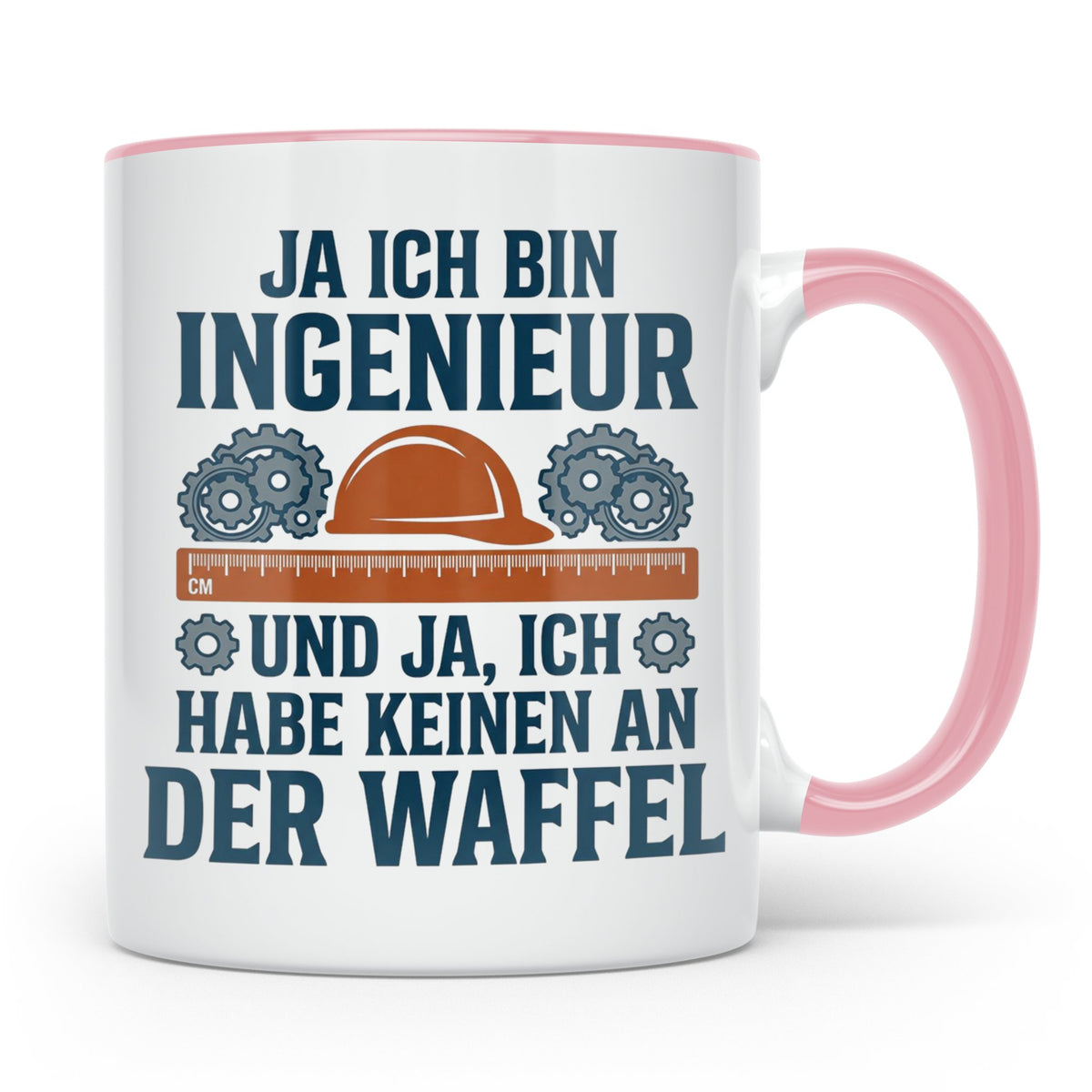 Ingenieur Tasse mit Spruch 'Keinen an der Waffel' Lustiges G – Rosa [farbe:rosa]