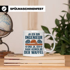Ingenieur Tasse mit Spruch 'Keinen an der Waffel' Lustiges G – Weiß [farbe:weiß]