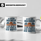 Ingenieur Tasse mit Spruch 'Keinen an der Waffel' Lustiges G – Weiß [farbe:weiß]