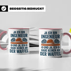 Ingenieur Tasse mit Spruch 'Keinen an der Waffel' Lustiges G – Rosa [farbe:rosa]