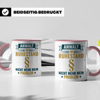 Anwalt im Ruhestand Tasse, lustiger Spruch, Geschenk für Jur – Rosa [farbe:rosa]
