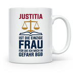 Justitia Tasse für Juristen & Anwälte lustiger Jura BGB Spru – Weiß [farbe:weiß]