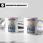 Justitia Tasse für Juristen & Anwälte lustiger Jura BGB Spru – Weiß [farbe:weiß]