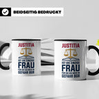 Justitia Tasse für Juristen & Anwälte lustiger Jura BGB Spru – Schwarz [farbe:schwarz]