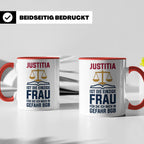 Justitia Tasse für Juristen & Anwälte lustiger Jura BGB Spru – Rot [farbe:rot]