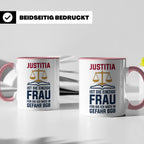 Justitia Tasse für Juristen & Anwälte lustiger Jura BGB Spru – Rosa [farbe:rosa]