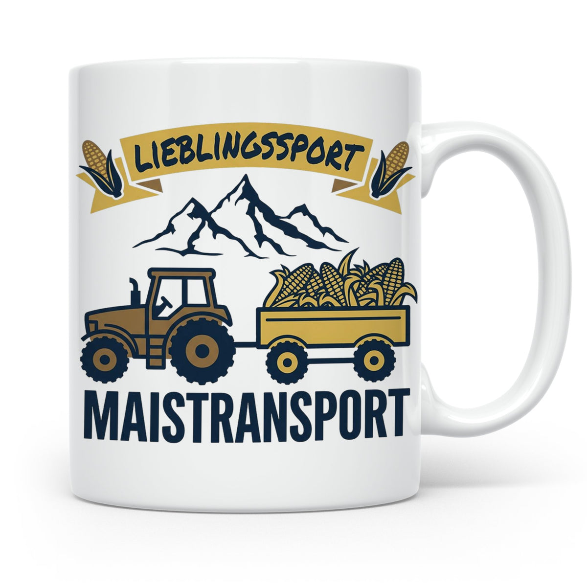 Landwirt Tasse Lieblingssport Maistransport, Spruch für Baue – Weiß [farbe:weiß]