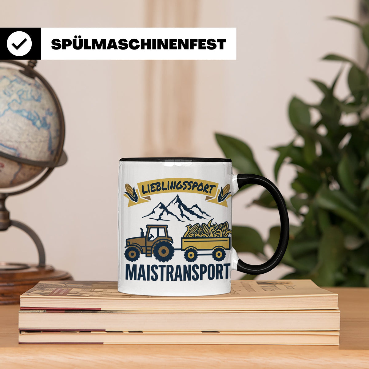 Landwirt Tasse Lieblingssport Maistransport, Spruch für Baue – Schwarz [farbe:schwarz]