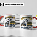 Landwirt Tasse Lieblingssport Maistransport, Spruch für Baue – Rot [farbe:rot]