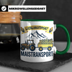 Landwirt Tasse Lieblingssport Maistransport, Spruch für Baue – Grün [farbe:grün]
