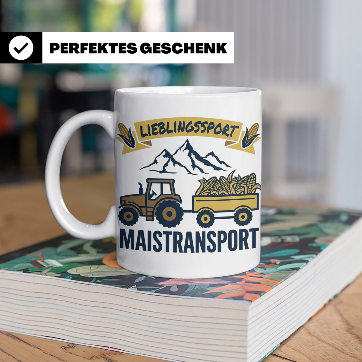 Landwirt Tasse Lieblingssport Maistransport, Spruch für Baue – Weiß [farbe:weiß]