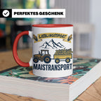Landwirt Tasse Lieblingssport Maistransport, Spruch für Baue – Rot [farbe:rot]
