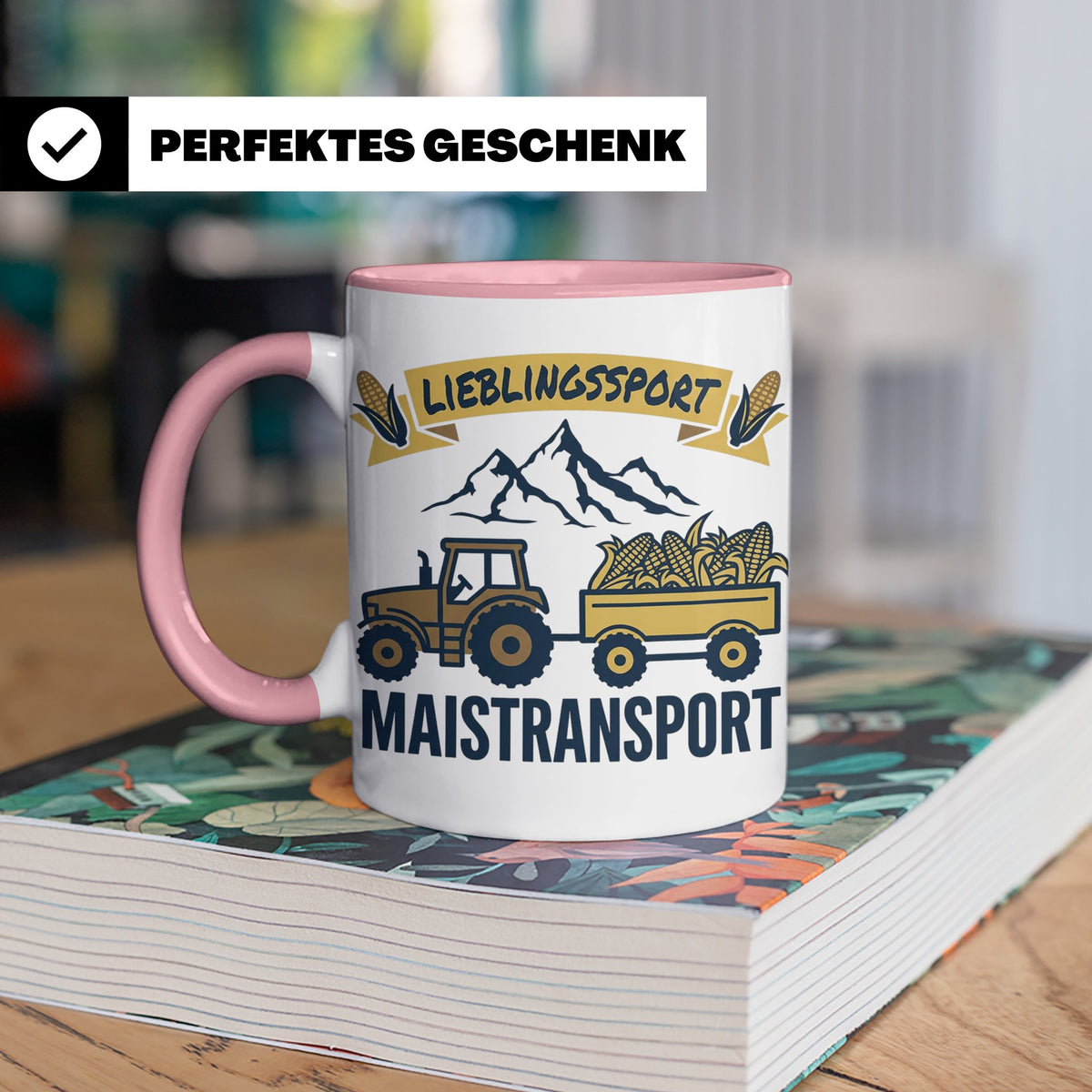 Landwirt Tasse Lieblingssport Maistransport, Spruch für Baue – Rosa [farbe:rosa]