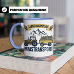 Landwirt Tasse Lieblingssport Maistransport, Spruch für Baue – Blau [farbe:blau]
