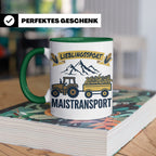 Landwirt Tasse Lieblingssport Maistransport, Spruch für Baue – Grün [farbe:grün]