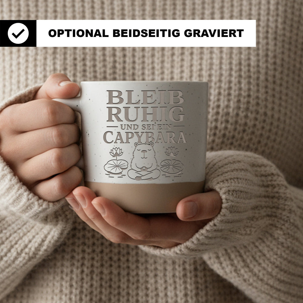 Capybara Tasse Bleib ruhig und sei ein Wasserschwein - Geschenk für Yo – Bild 2