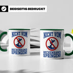 Bademeister Tasse Nicht vom Beckenrand springen lustiger Spr – Grün [farbe:grün]